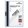 Папка пластиковая с клипом Durable Duraclip, А4, 30 л., толщина пластика 0,4 мм, голубая